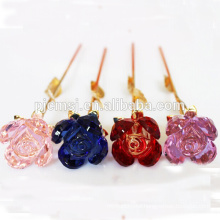 Pretty Crystal Rose, Glass Rose Flower for Gifts & Decoration ZW-M014